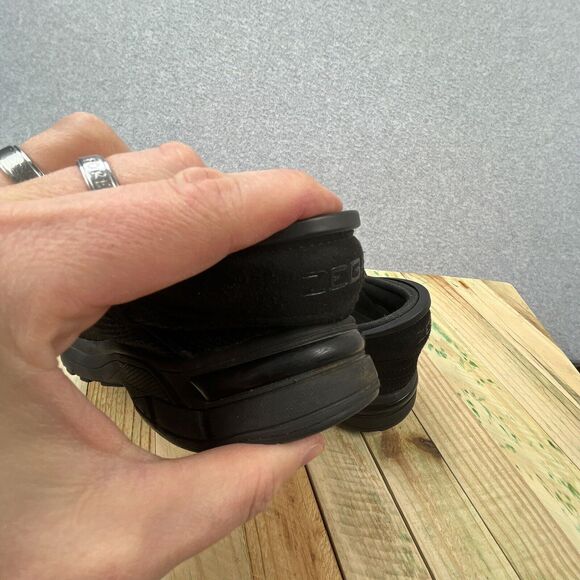 Zeba Shoes Mens Sz 9 Triple Black Hands Free Slip On Walking Sneakers Orthopedic - Picture 14 of 15